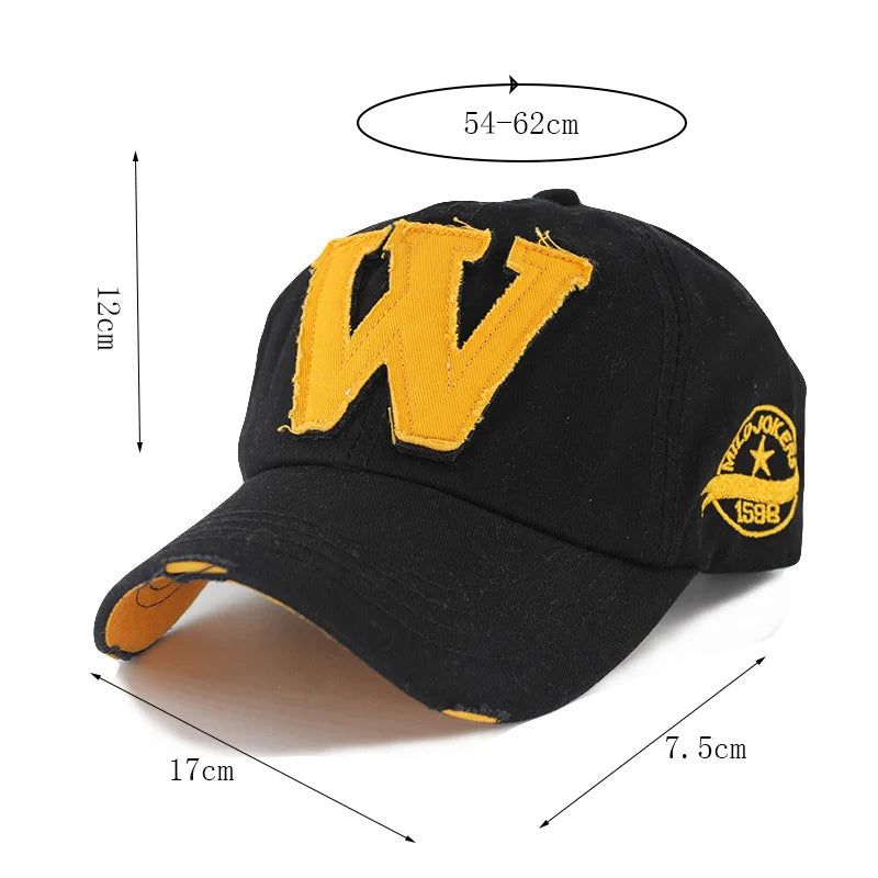 Fashion Summer W Letter Adult Men Baseball Caps Women