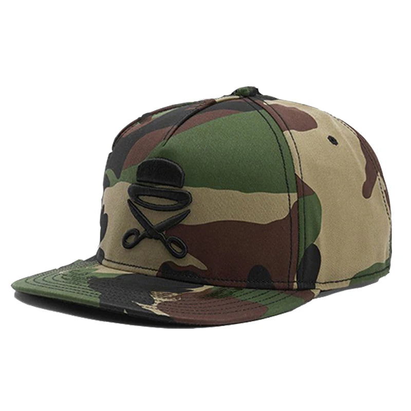 Fashion Scissor Embroidery Cap Adjustable Hip Hop Cap For Unisex Adult Outdoor Hat Snapback Hats