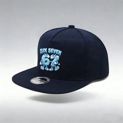 1/2 PC of 67 Ice Cartoon Printed Flat Bottom Brim Snapback Cap