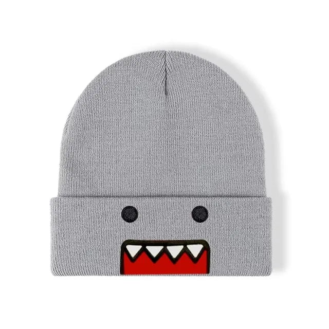 Cartoon Embroidered Knitted Hat Autumn Winter Outdoor
