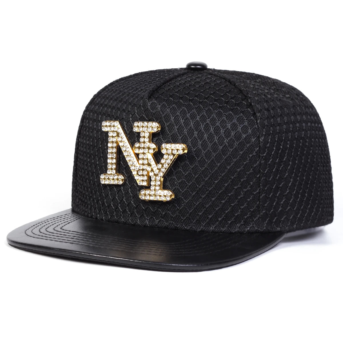 Unisex Letter Label Leather Hip-Hop Hats