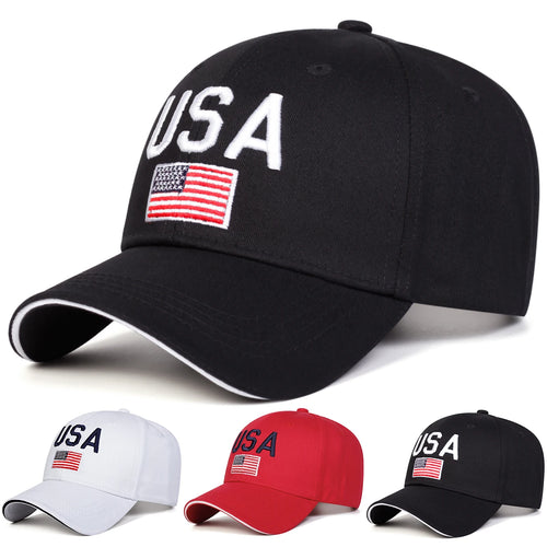 Unisex USA Letter Embroidery Baseball Caps Spring Autumn Outdoor Sports Cap