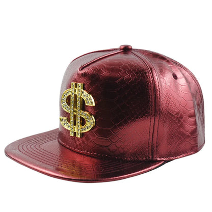 Dollar Sign Leather Baseball Cap Men Women