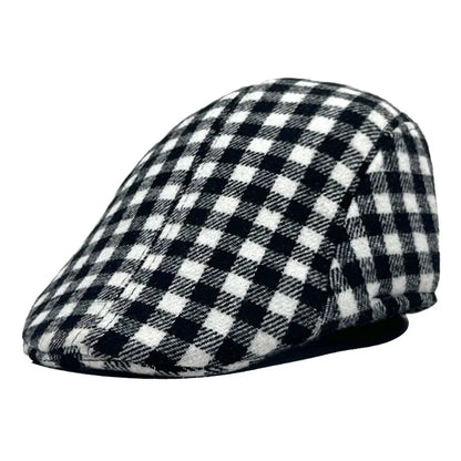 New Houndstooth Beret British Retro Forward Hat