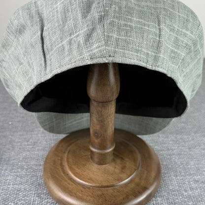 Summer Octagonal Caps Flax Breathable Gatsby Cap Fashion Beret British Hats For Women