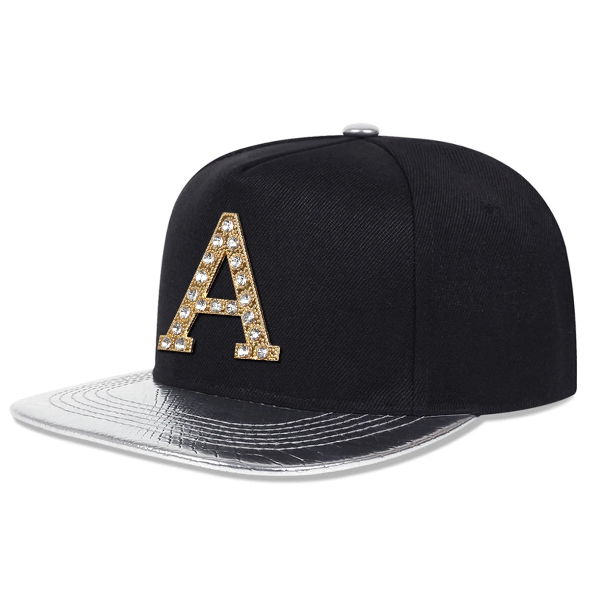 Unisex A Letter Label With Drill Hip-Hop Hats Spring Autum