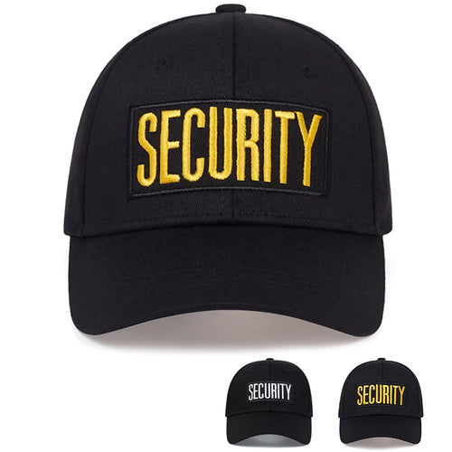 Unisex Seccurity Letter Embroidery Baseball Caps Spring And Autumn