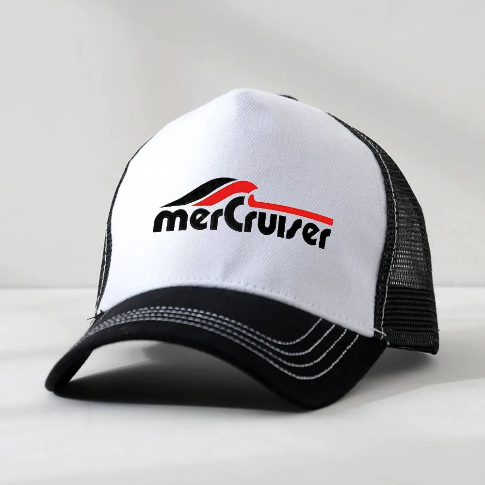 Mercruiser Boating Boat Outboard T Shirt Men Summer Baseball Cap Man