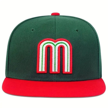 Unisex M Letter Embroidery Hip Hop Hats Outdoor Adjustable Casual Baseball Caps Sunscreen Hat