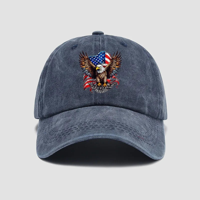 Eagle Flag Printed Baseball Cap, Versatile Style for Both Men and Women