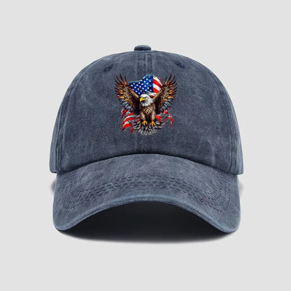 Eagle Flag Printed Baseball Cap, Versatile Style for Both Men and Women