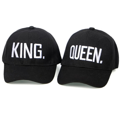 Women's Letter Embroidered Baseball Cap King and Queen