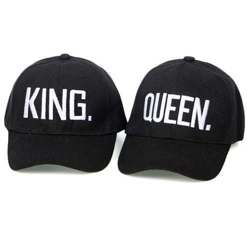 Women's Letter Embroidered Baseball Cap King and Queen