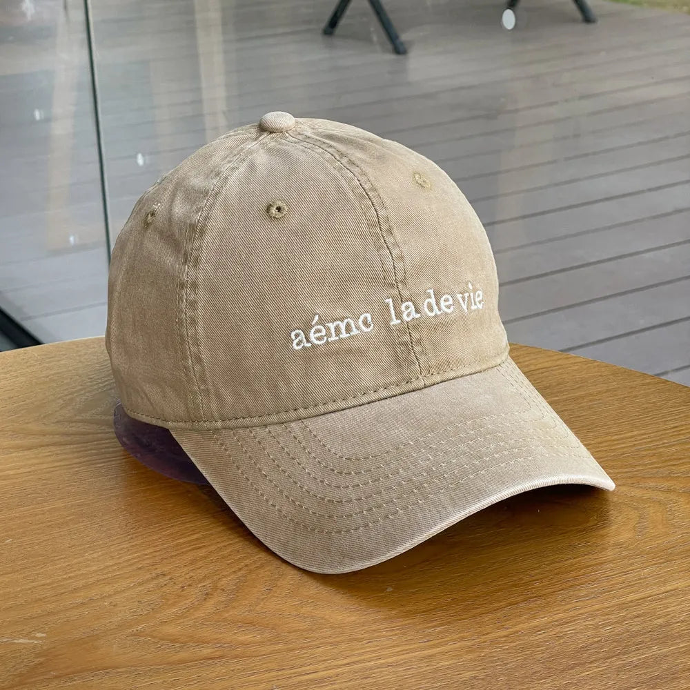 Letter Embroidered Baseball Cap for Women Spring Summer