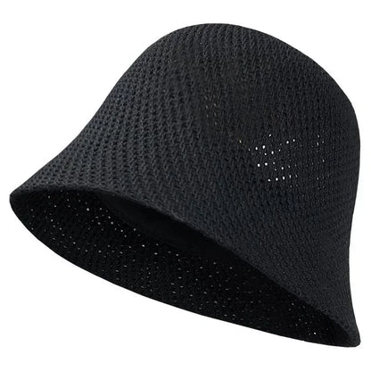 Ladies' Fisherman's Hat Spring Summer Hollow Thin Folding Bucket Hat