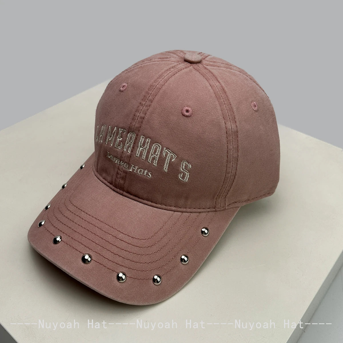 American Retro Rivet Embroidered Letters Baseball Hats