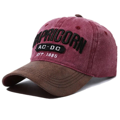 New Unisex Cap Washed Cotton Letter Embroidery Baseball Cap