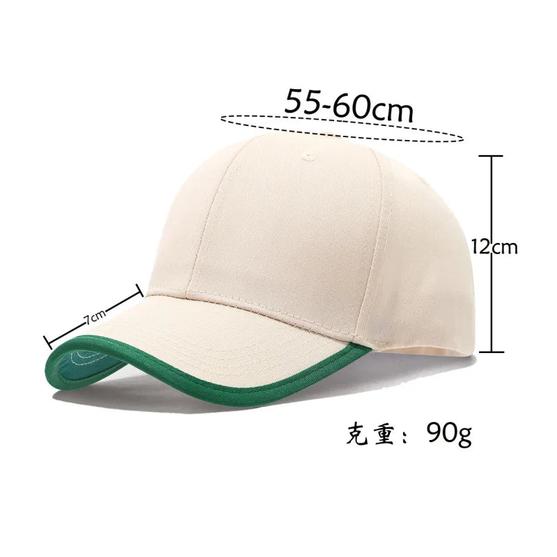 New Baseball Cap With Cotton Brim And Color Blocking Work Caps