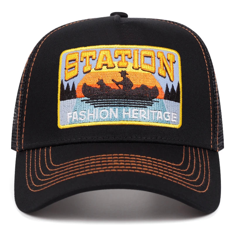 Station Small Boat Personalized Truck Hat Street Dance HipHop Hat