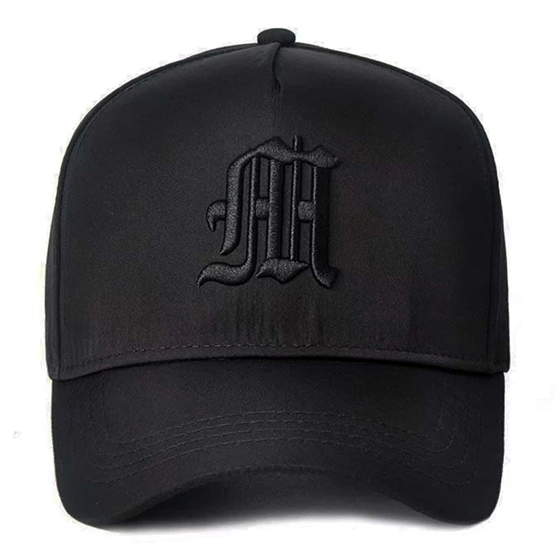 Fashion Gothic Letter M Embroidery Baseball Caps Autumn Outdoor Adjustable Casual Hats Sunscreen Hat Sports Cap