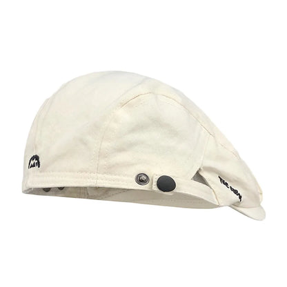 Casual Embroidery Beret Hat Vintage Cotton Newsboy Cap