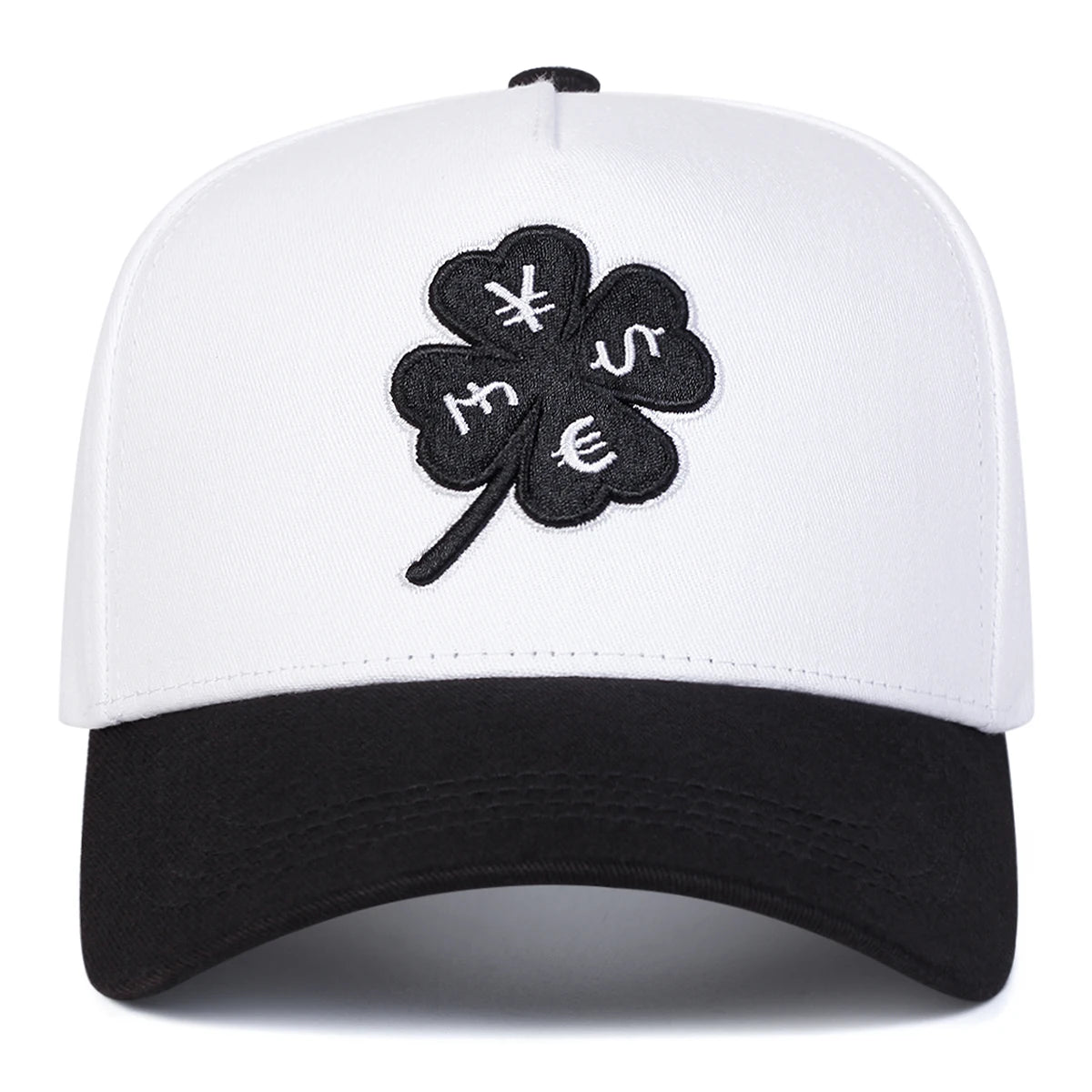 Unisex Four Leaf Clover Embroidery Baseball Caps Spring Autumn