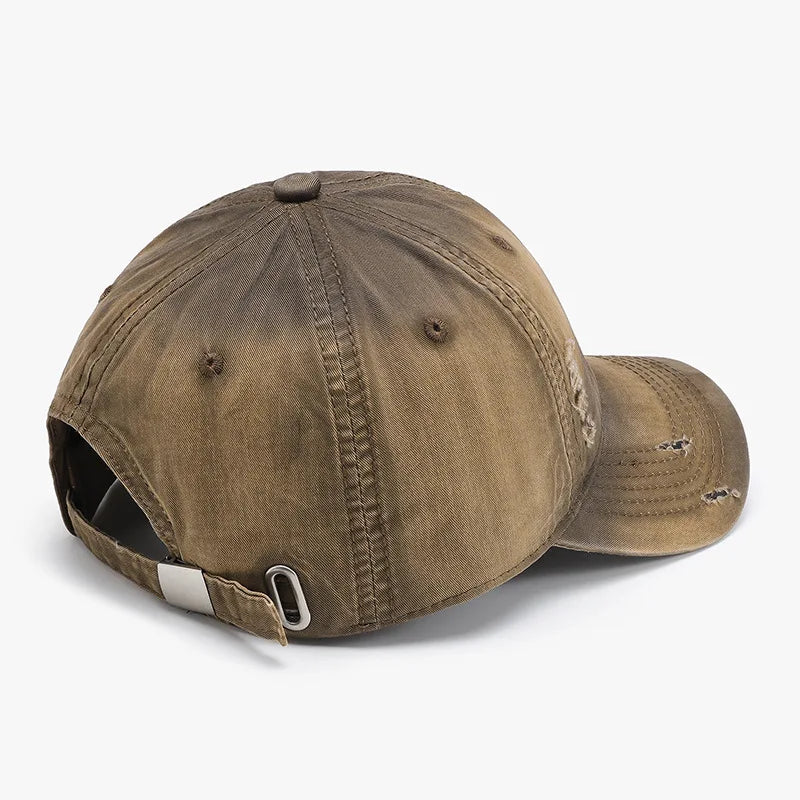 New Style Plain Washed Soft-Top Men's Large Head
