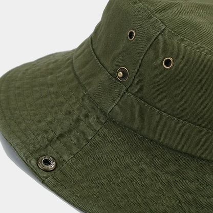 Custom Summer Retro Washed Cotton Patchwork Bucket Hat