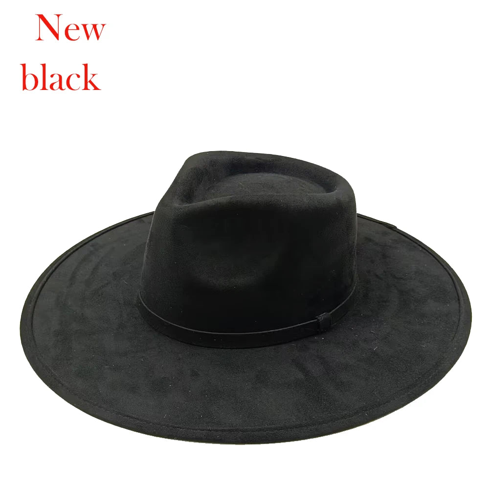 Suede Fedora Painting Felt Hats For Men And Women