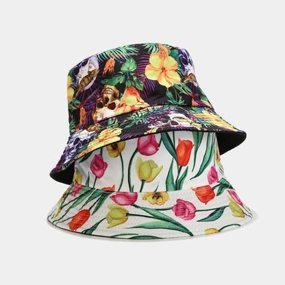 Unisex Panama Bucket Hats Ethnic Style Pattern Fisherman Cap For Men And Women