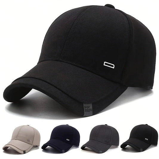 Unisex Square Silver Buckle Label Baseball Caps Spring Autumn Outdoor
