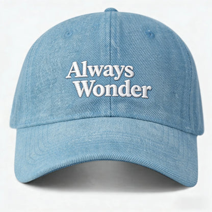 Letter Denim Fabric Baseball Cap