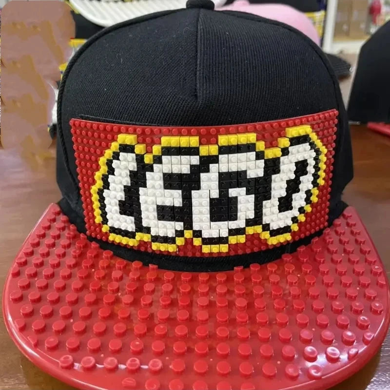 Parenting Interaction DIY Hat Adult Children Building Block Assembly Baseball Flat Cap