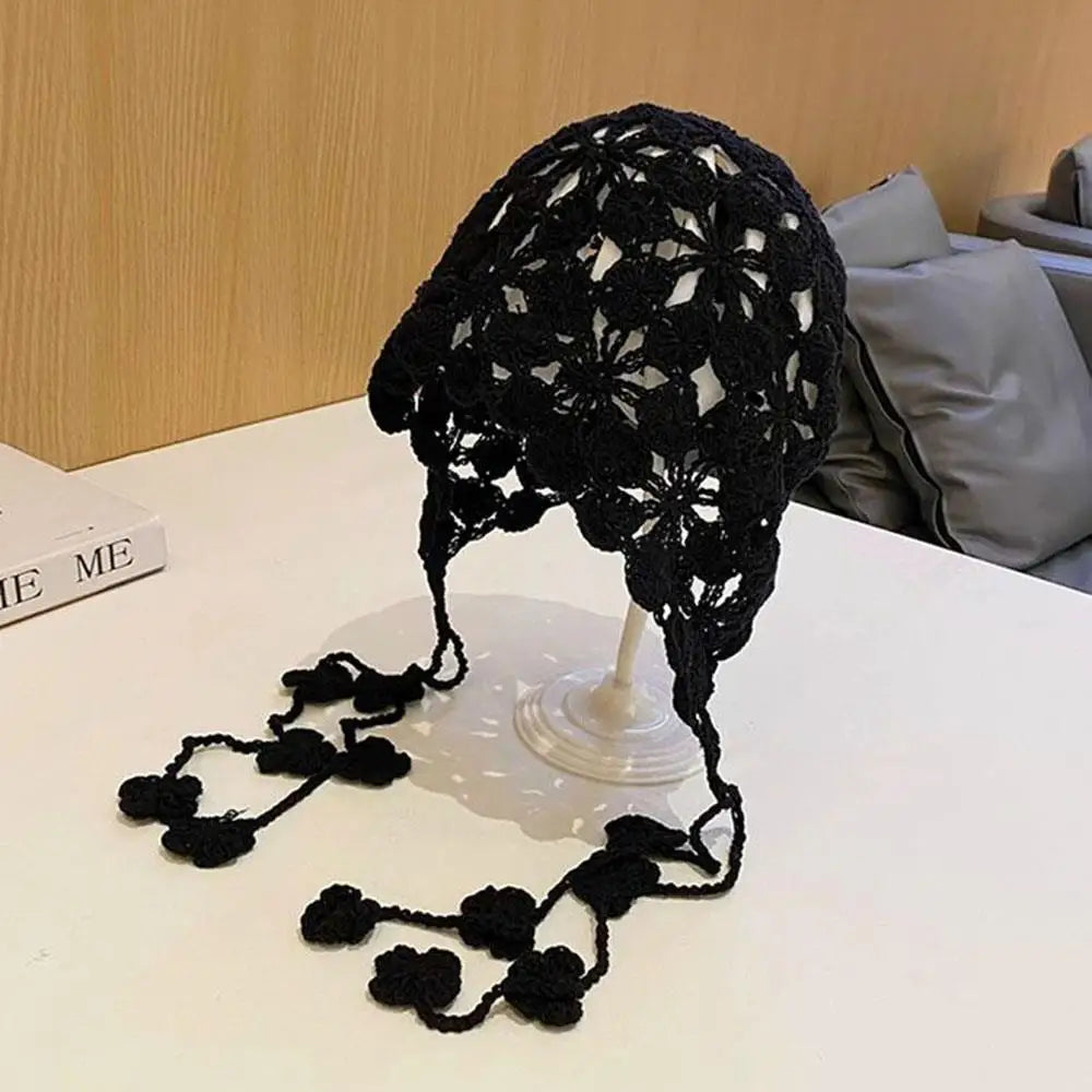 Handmade Hollow Crochet Hats For Women Knitted Beanies Cap