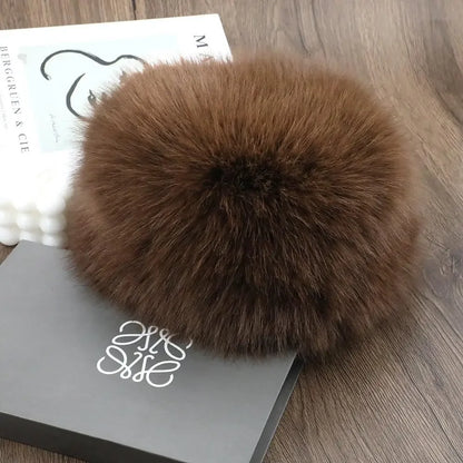 New Fluffy Fur Women's Winter Hat Winter Snow Ski Cap Female Faux Fur Thick Warm