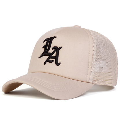 Unisex Letter Embroidery Baseball Net Caps Spring and Summer Outdoor