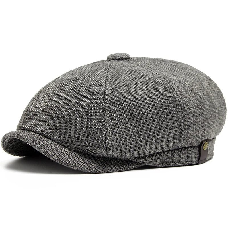 New Vintage Newsboy Caps Summer Linen Beret Men Women