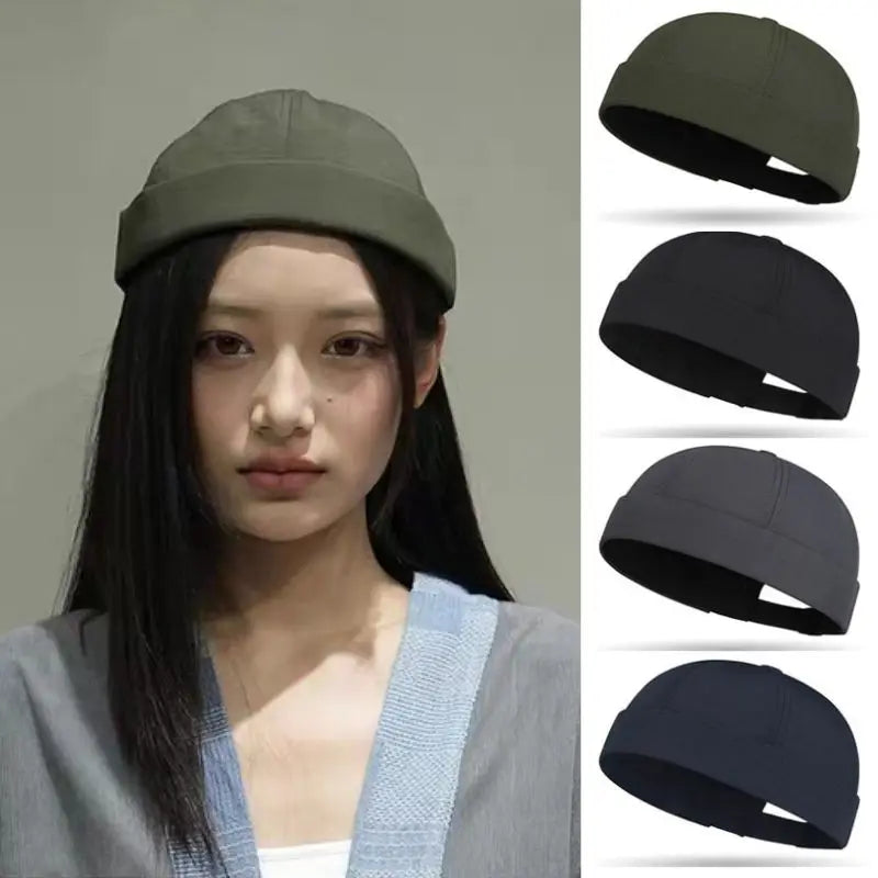 Quick Dry Brimless Hat Lightweight Daily Beanie Mesh Beanie Docker Cap