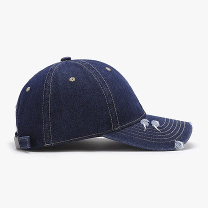 Unisex Washed Soft Top Vintage Curved Brim Distressed Baseball Cap