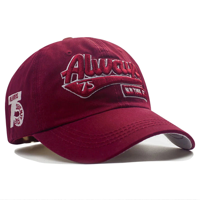 New Outdoor Cotton Baseball Cap For Women Fashion Casual Retro Embroidery Men's Cap Sports