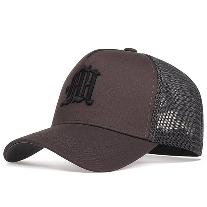 Unisex Gothic Letter Embroidery Baseball Net Caps