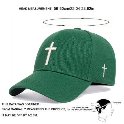 Unisex Cross embroidery Baseball Cap