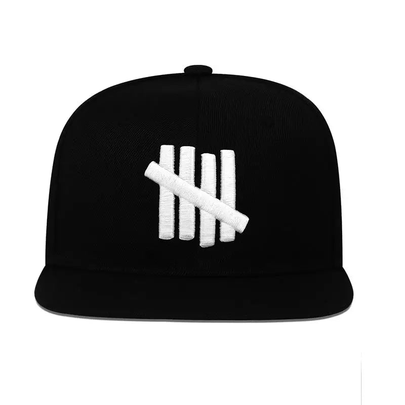 New Five Bar Embroidered Simple Classic Flat Edge Hat Street Hip Hop Hat Outdoor Sunshade Hat Baseball Hat