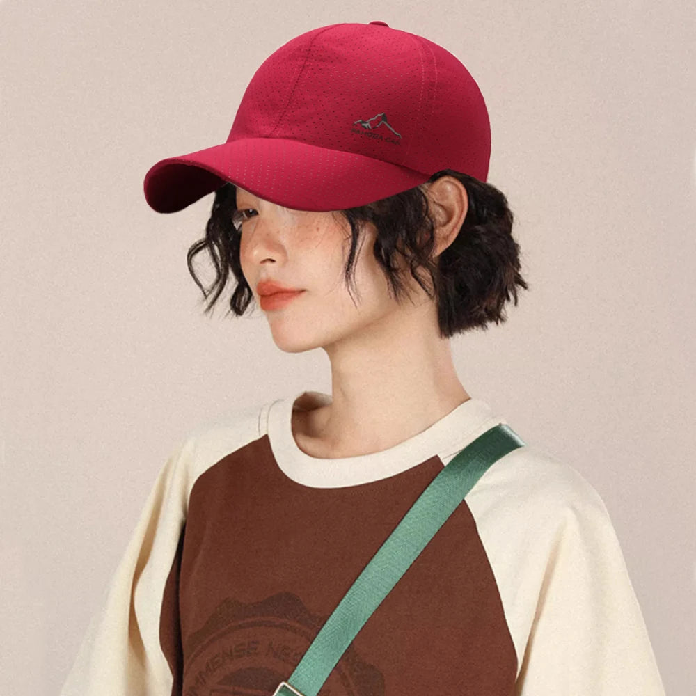 Fashion Quick Dry Summer Baseball Cap Breathable Adjustable Sports Cap UV Protection Trucker Cap Men Women