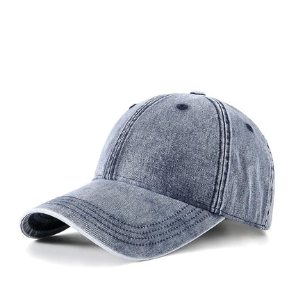 Blank Black Cotton Washed Vintage Baseball Hats