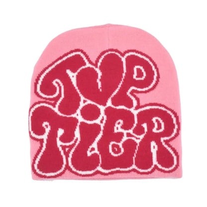 Gift Wool Acrylic Knitting Cap Hat Letter Printing Y2k Hip Hop Cap