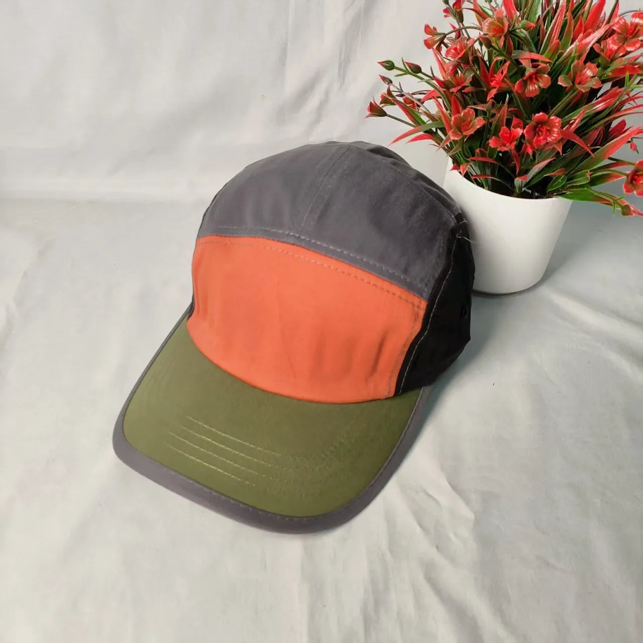 Unisex Plain Patchwork Baseball Caps For Men Women