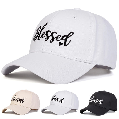 Unisex Blessed Love Embroidery Baseball Caps Spring Autumn
