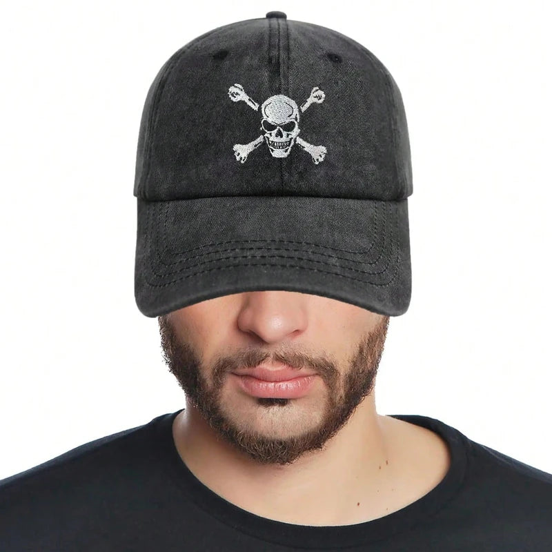 1pc Skull And Crossbones Baseball Cap For Men Women