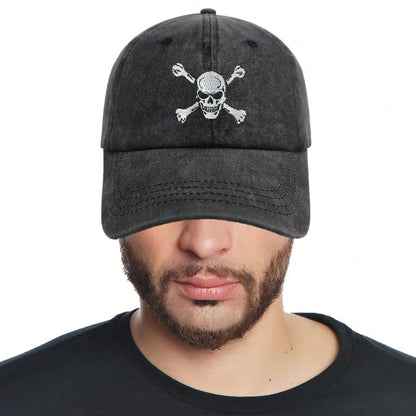 1pc Skull And Crossbones Baseball Cap For Men Women